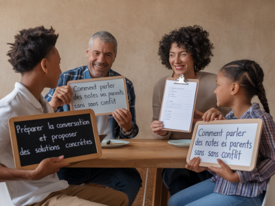 Comment parler des notes avec ses parents sans conflit : préparer la conversation et proposer des solutions concrètes