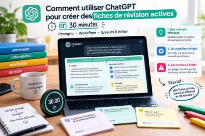 Comment utiliser chatgpt pour créer des fiches de révision actives en 30 minutes : prompts, workflow et erreurs à éviter
