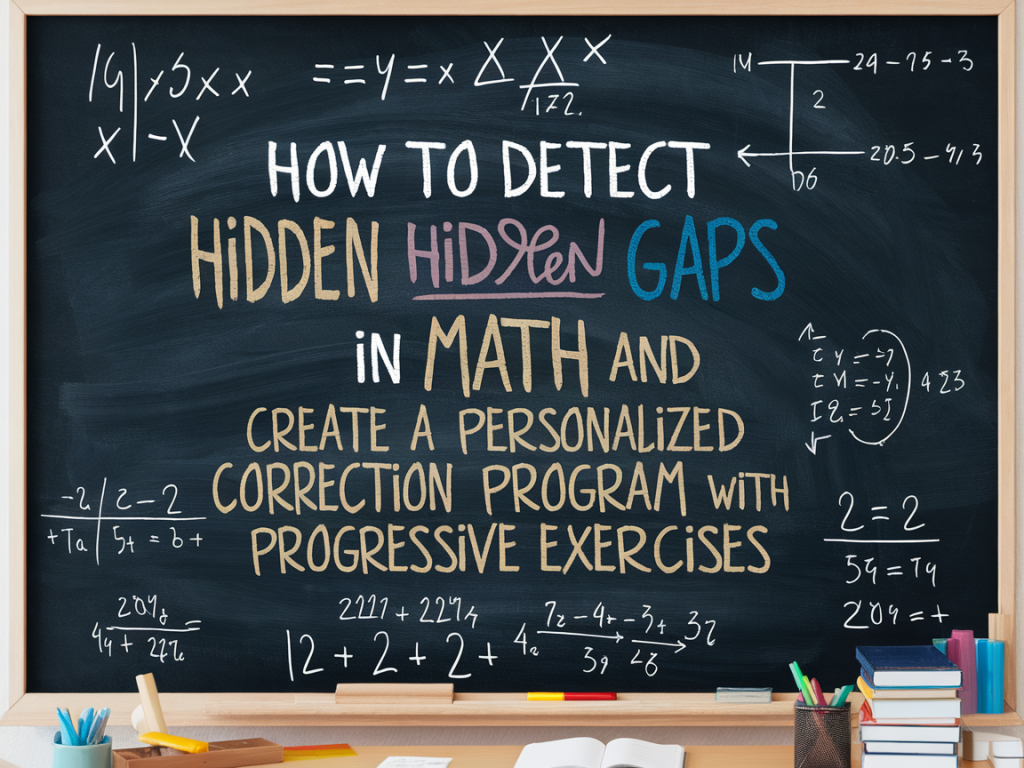 Comment détecter les lacunes cachées en maths et construire un programme de correction personnalisé avec exercices progressifs